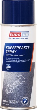 Автохимия EUROLUB Copper Paste Spray (Смазка с медью, до 1100 °С), 0,4л