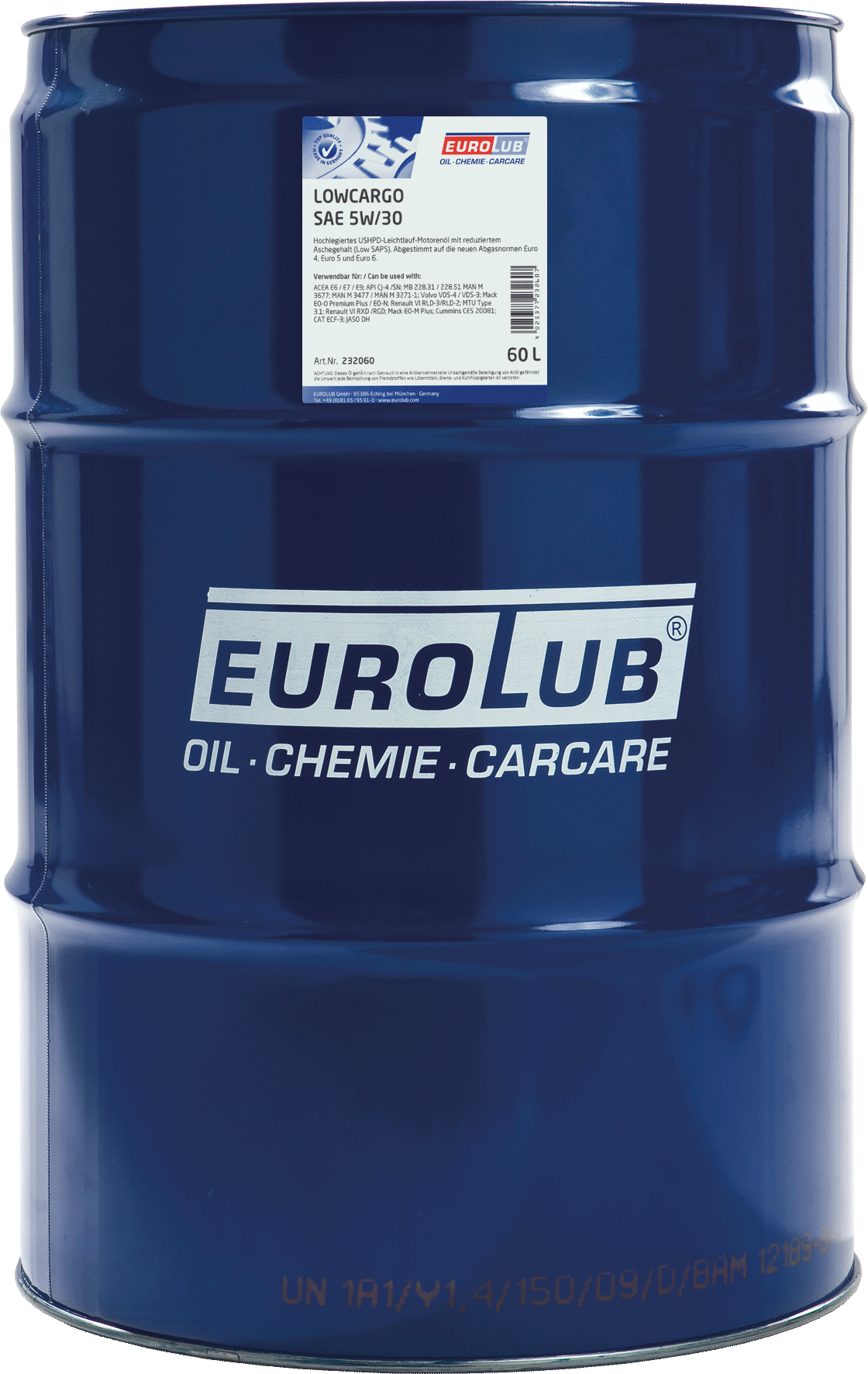 Моторное масло EUROLUB LOWCARGO SAE 5W/30 (синтетическое, LowSAPS)