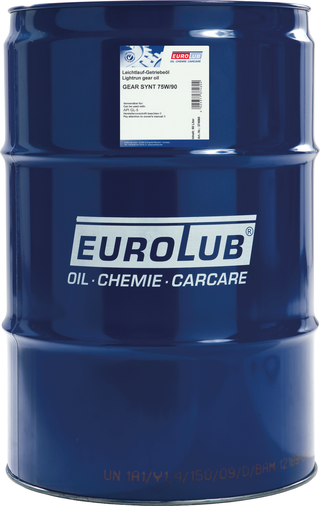 Трансмиссионное масло EUROLUB Gear Synt SAE 75W/90 (синтетическое)